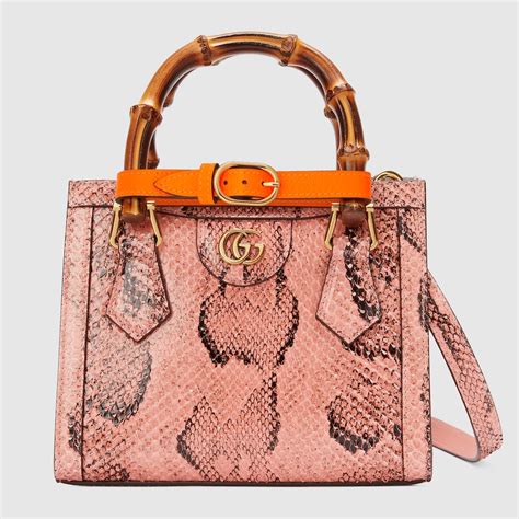 pastel.gucci bag|Gucci Diana mini python tote bag in pastel pink .